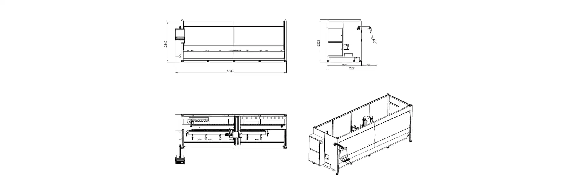 INO CALIFORNIA 4 Axis CNC Profile Machining Center